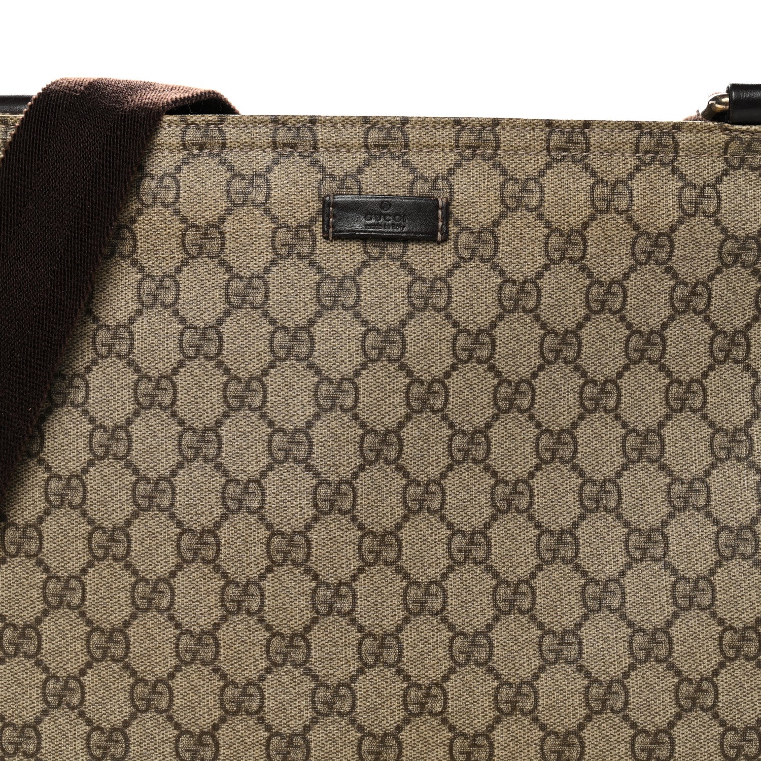 Gucci GG Supreme Monogram Medium Flat Messenger Bag Dark Brown 8 of 12
