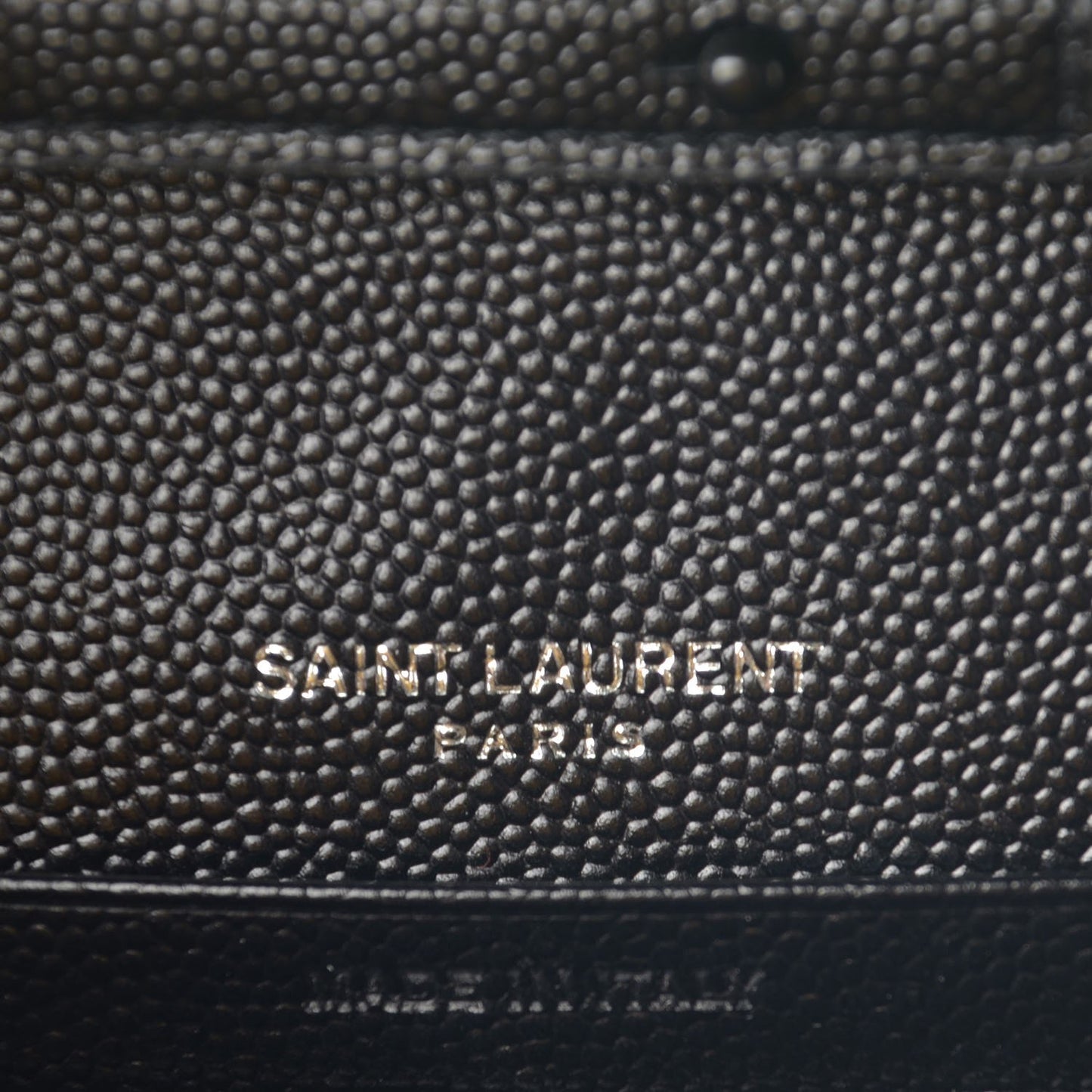Grain De Poudre Matelasse Chevron Monogram Chain Wallet Black