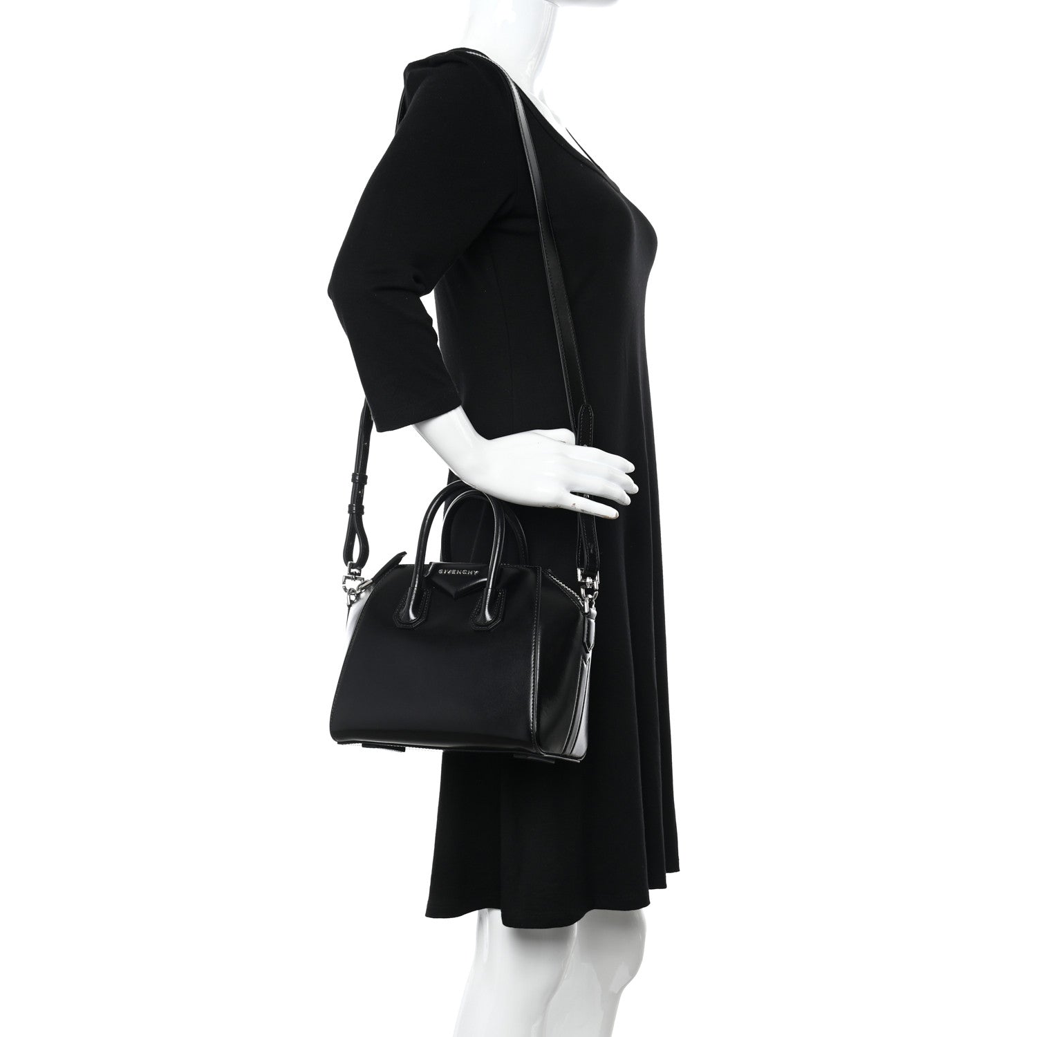 Givenchy Shiny Lord Calfskin Mini Antigona Black 2 of 9