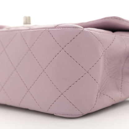 Chanel Lambskin Quilted Mini Rectangular Flap Light Purple 10 of 11