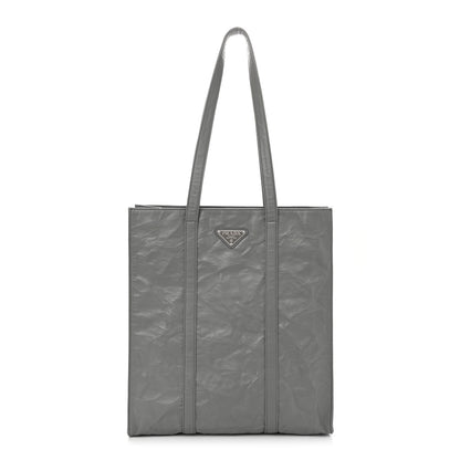 Prada Nappa Antique Small Tote Slate Grey 1 of 10