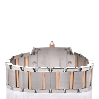 Cartier Stainless Steel 18K Pink Gold Mother of Pearl 20mm Tank Francaise Quartz Watch 4 of 7