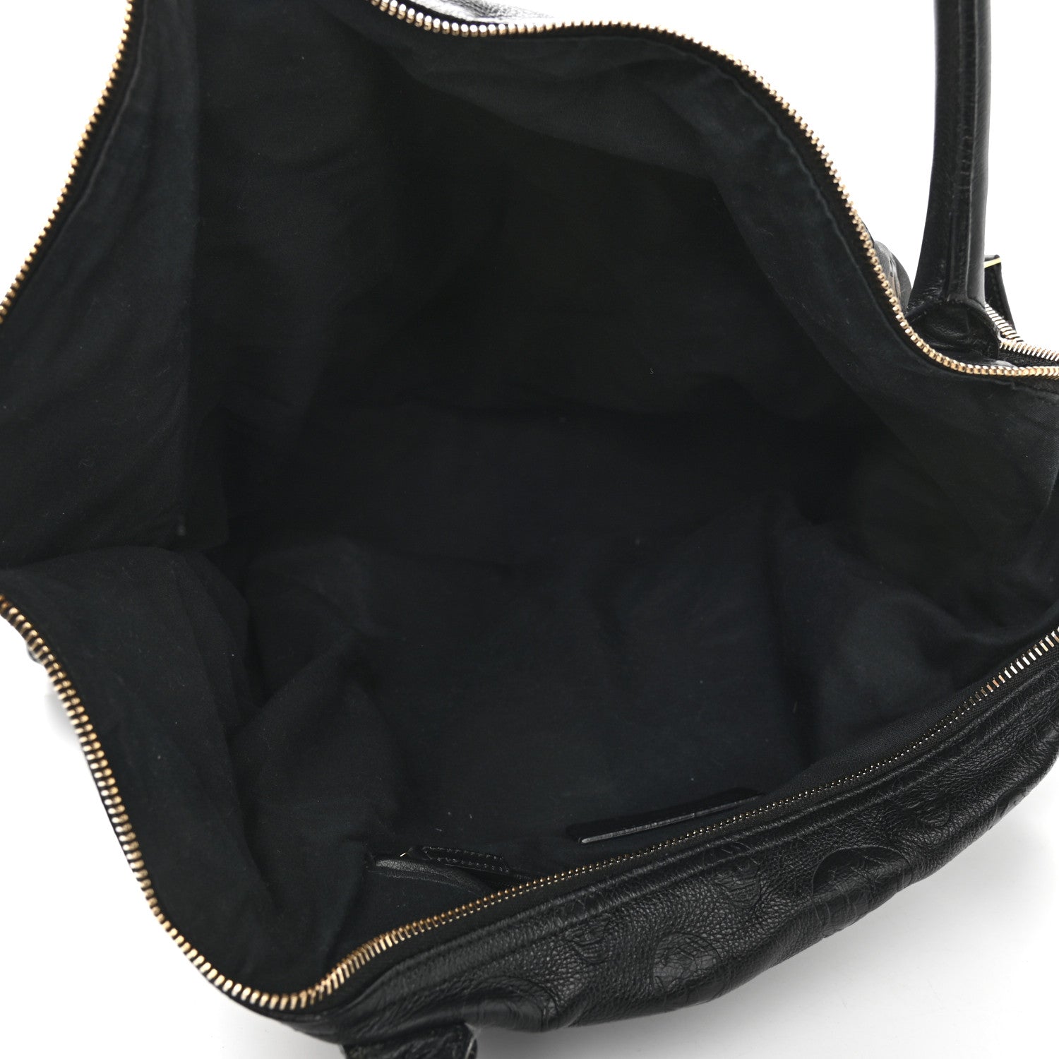 Alexander McQueen Calfskin Skull Embossed De Manta Tote Black 5 of 9