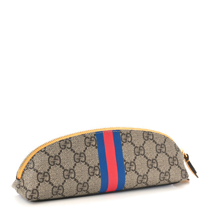 Gucci X DISNEY GG Supreme Monogram Web Daisy Donald Duck Pencil Case Blue 3 of 9