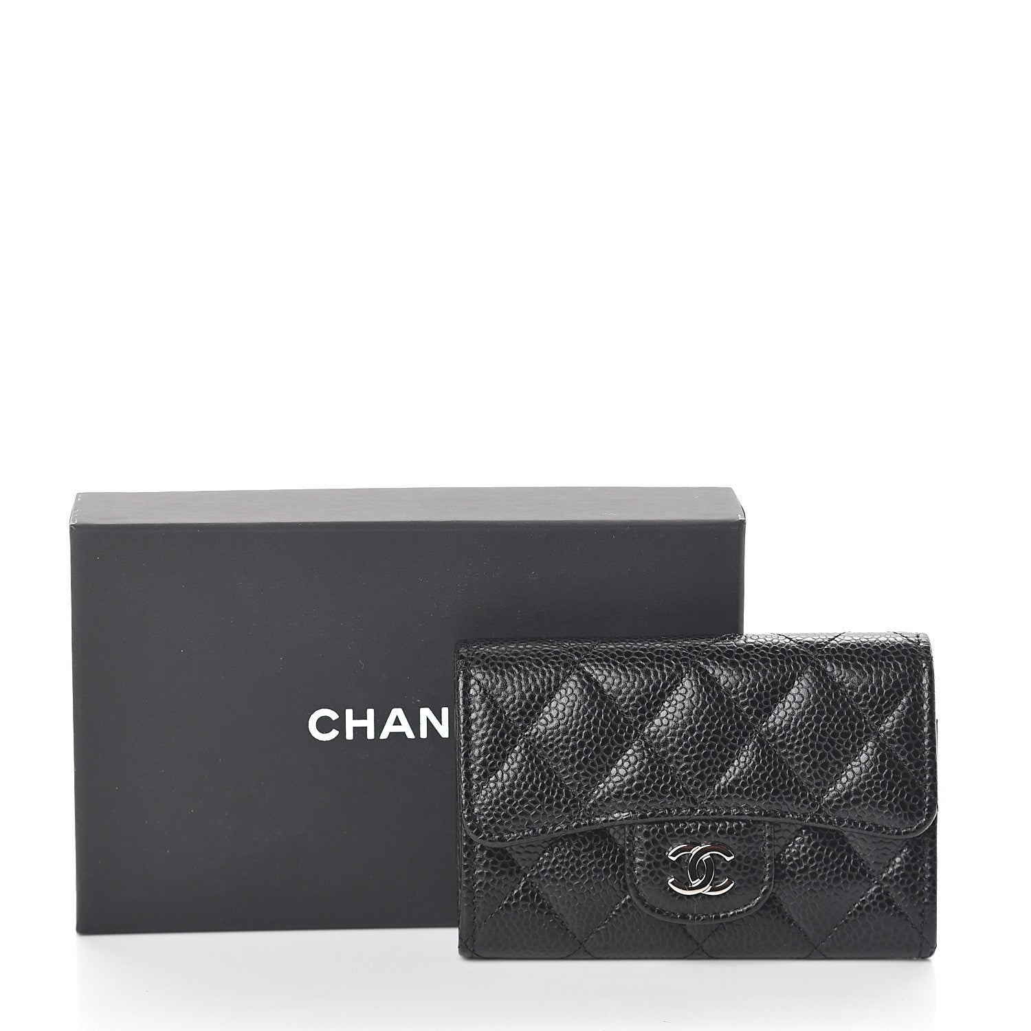Chanel Caviar Quilted Flap Card Holder Black 9 of 9
