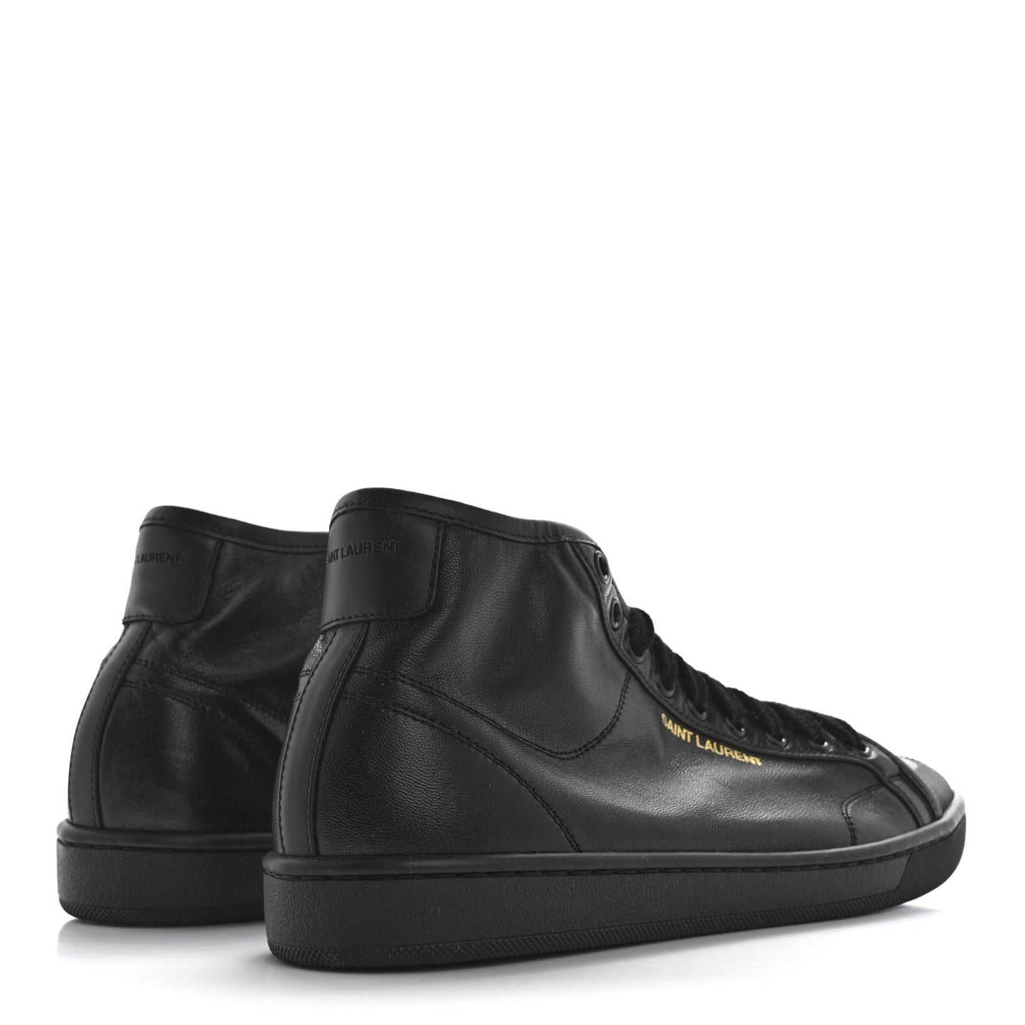 Lambskin Womens Court Classic SL/39 Mid Top Sneakers 39 Black