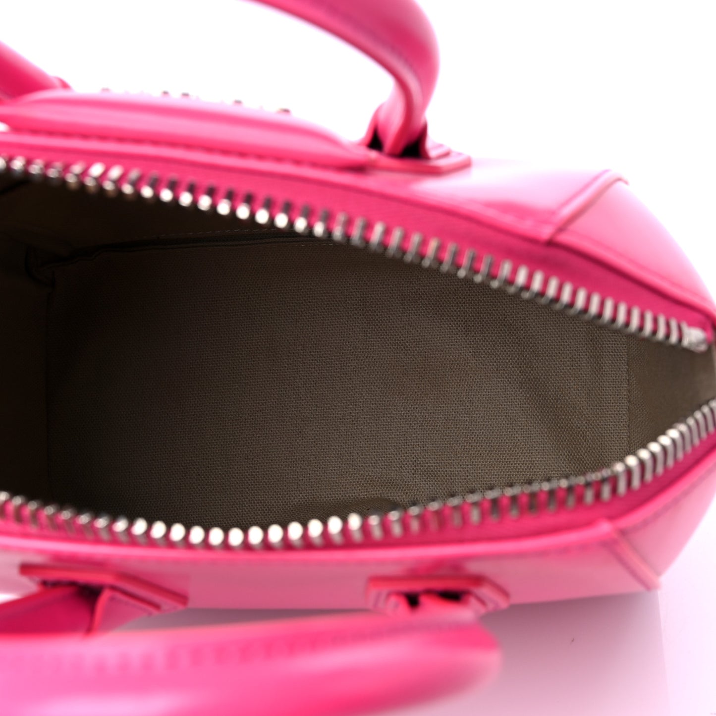 Shiny Lord Calfskin Mini Antigona Shocking Pink