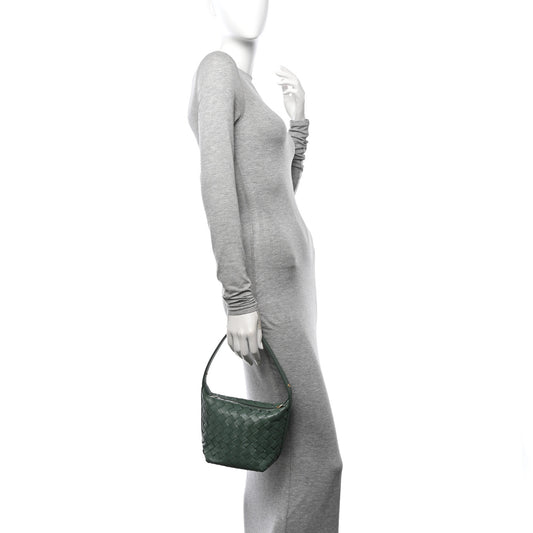 Calfskin Nappa Intrecciato Candy Wallace Aloe