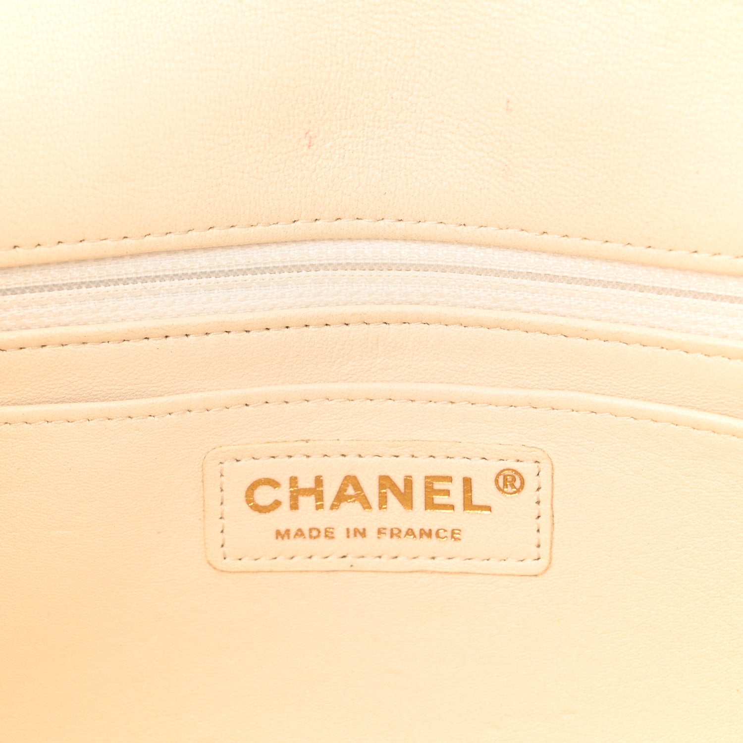 Chanel Calfskin Wool Woven Flap White Black 6 of 11