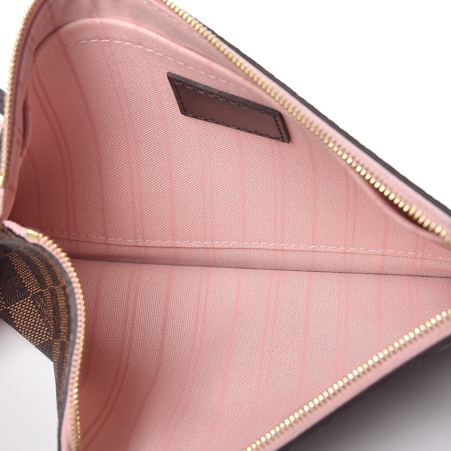 Louis Vuitton Damier Ebene Neverfull MM GM Pochette Rose Ballerine 5 of 12