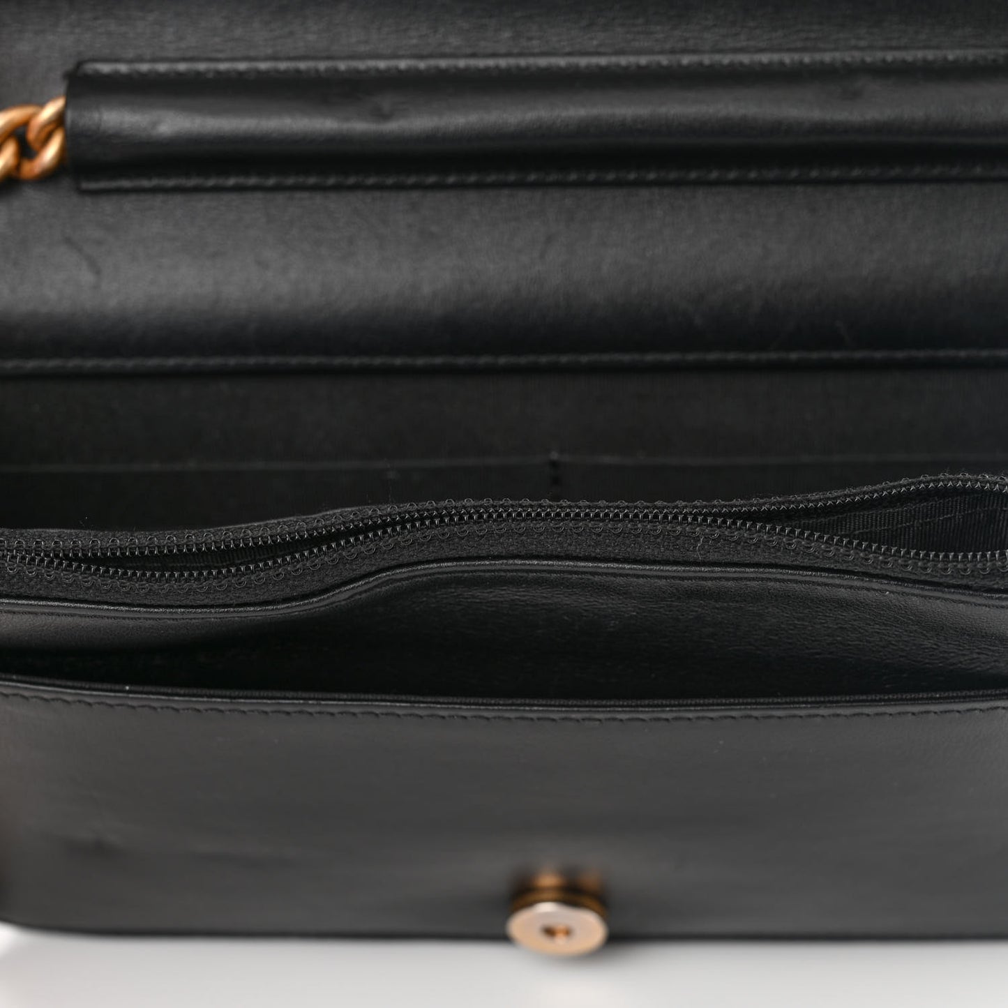 Caviar Quilted Boy Wallet On Chain WOC Black