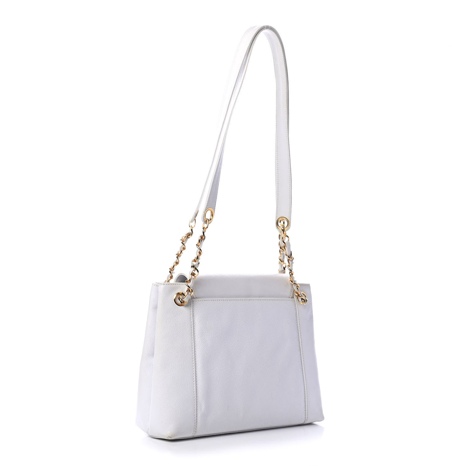 Chanel Caviar Flap Shoulder Bag White 2 of 6