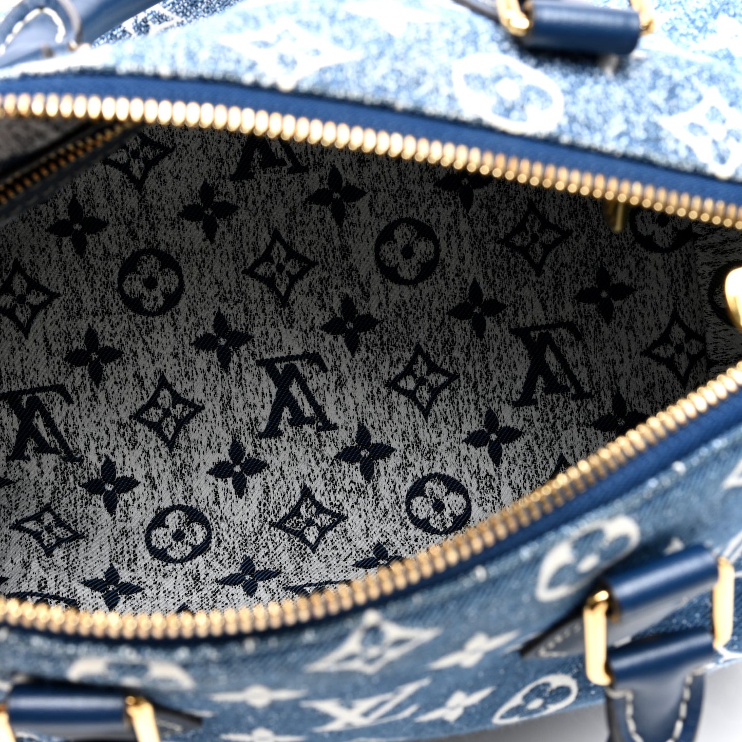 Monogram Jacquard Denim Speedy Bandouliere 25 Bleu