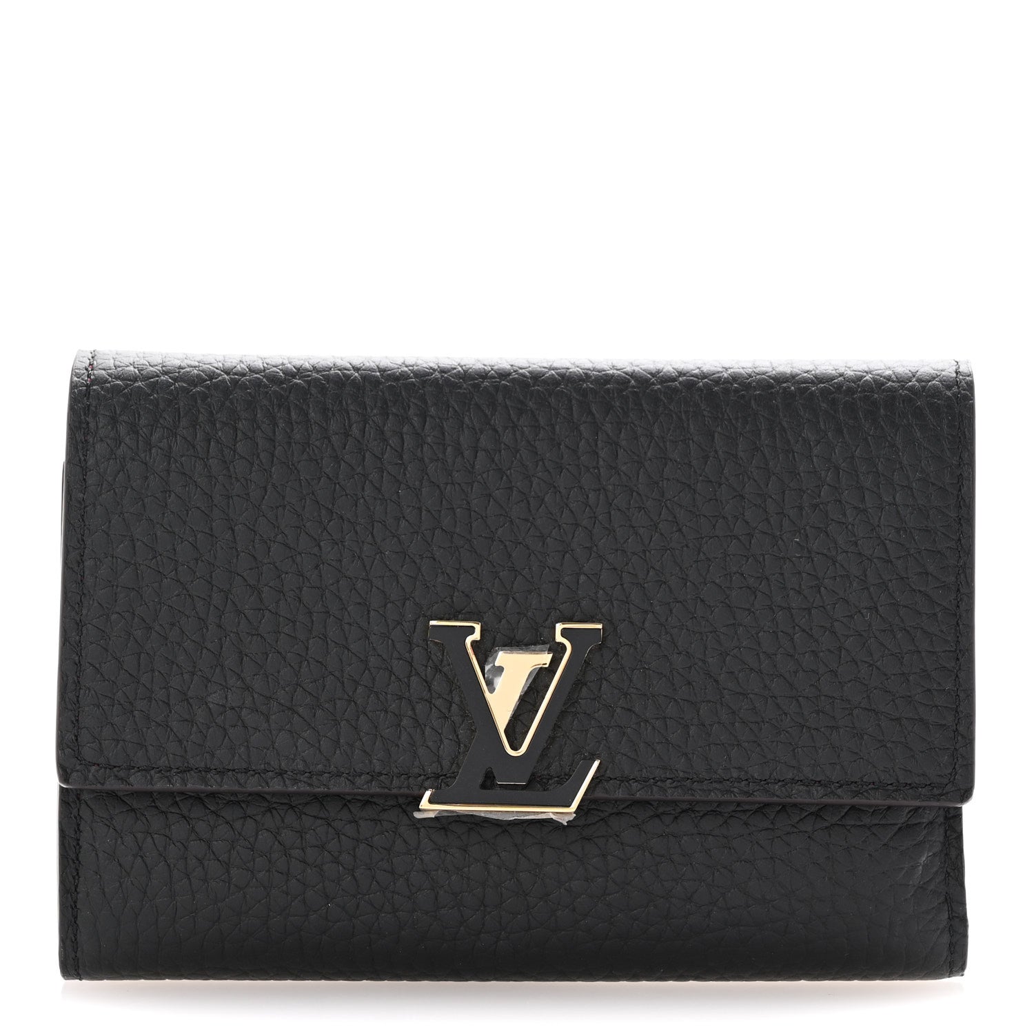 Louis Vuitton Taurillon Capucines Compact Wallet Black 1 of 11