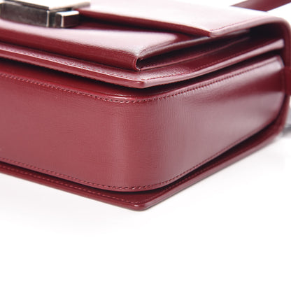 Saint Laurent Calfskin Medium Bellechasse Satchel Burgundy 10 of 12