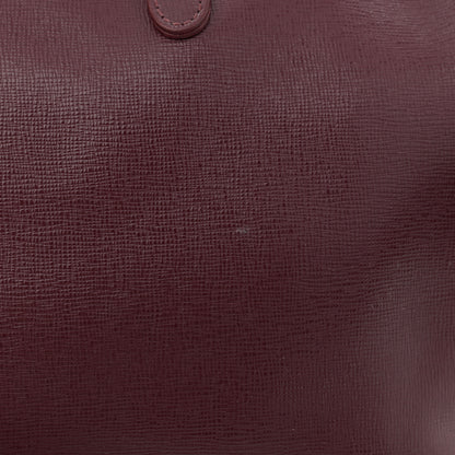 Versace Saffiano Calfskin Palazzo Bowler Burgundy 14 of 17