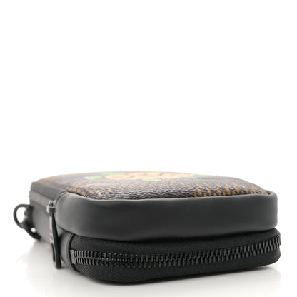 Louis Vuitton X NIGO Giant Damier Ebene Tortoise Double Phone Pouch 4 of 11