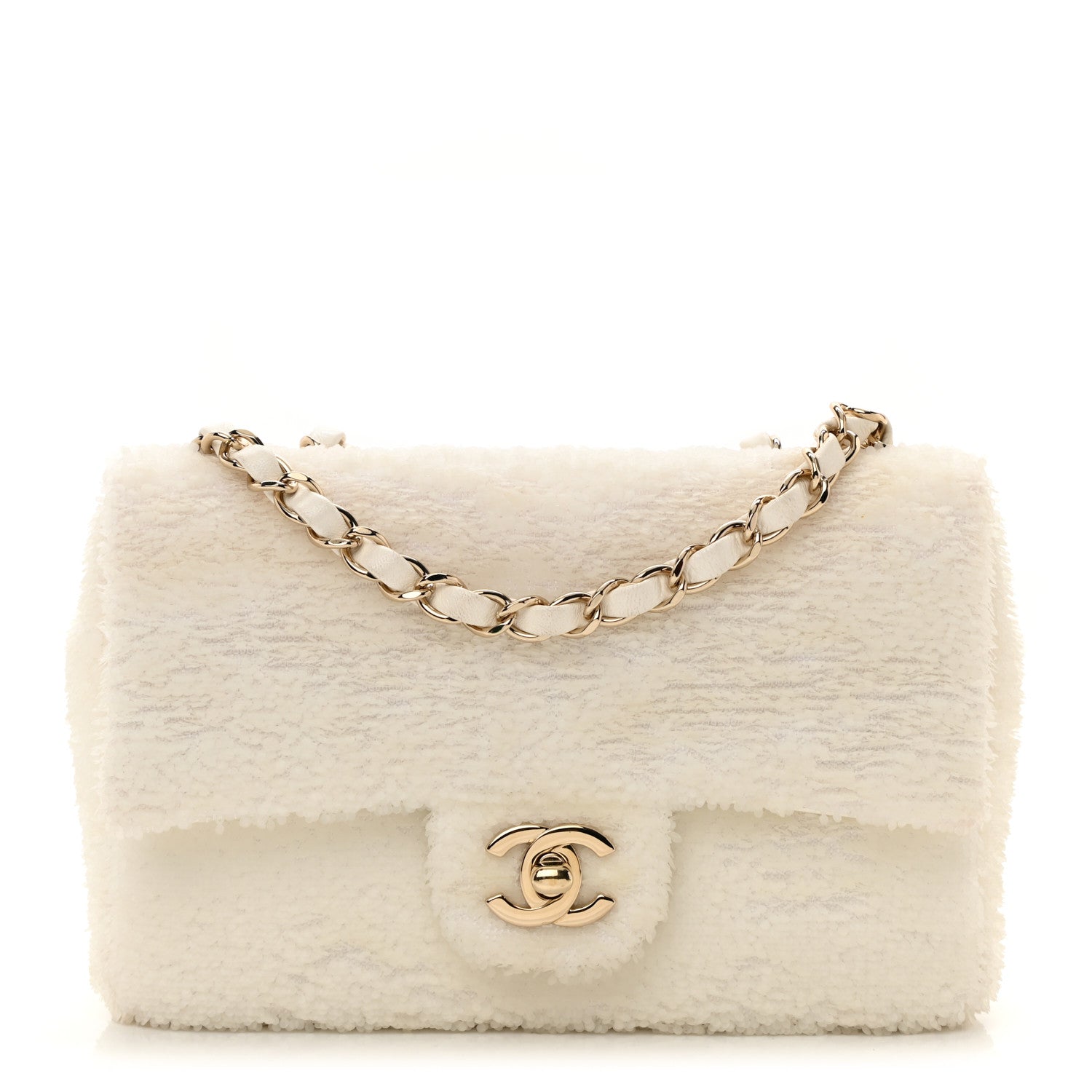 Chanel Sequin Mini Rectangular Flap White 1 of 10