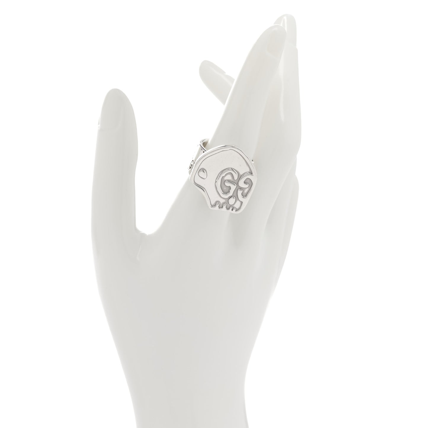 Sterling Silver GucciGhost Hamlet Skull Ring 59 8.75
