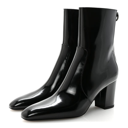 Saint Laurent Vitello Marilyn Betty 70 Ankle Zip Boots 36.5 Black 4 of 9