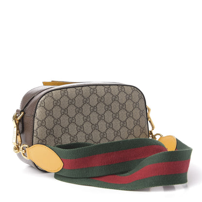 Gucci GG Supreme Monogram Web Neo Vintage Shoulder Bag Beige New Acero Crop 3 of 12