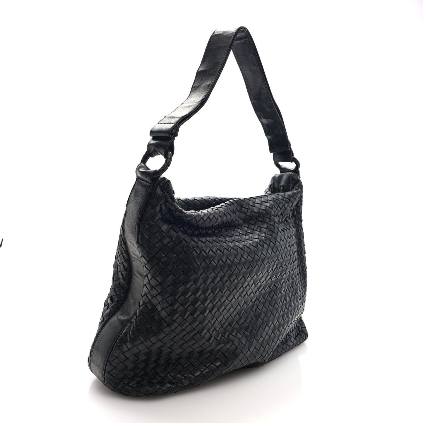 Nappa Intrecciato Hobo Navy