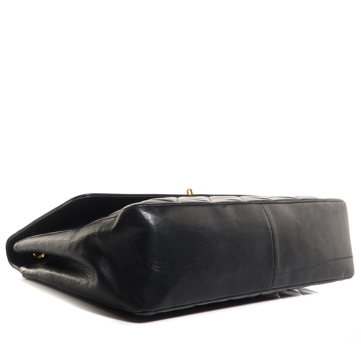 Chanel Lambskin Quilted XL Jumbo CC Flap Black 4 of 9