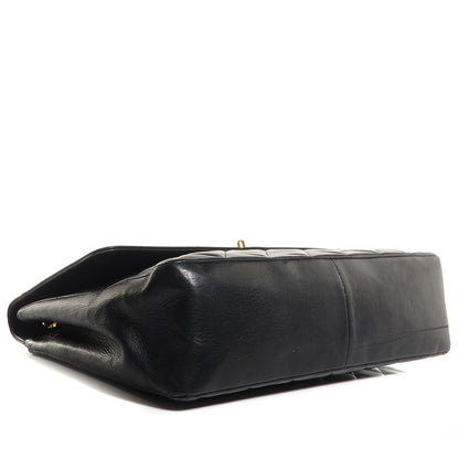 Chanel Lambskin Quilted XL Jumbo CC Flap Black 4 of 9