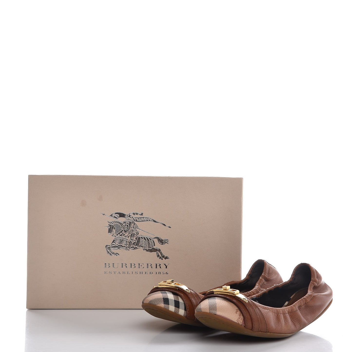 Haymarket Check Aston Ballerina Flats 39 Tan