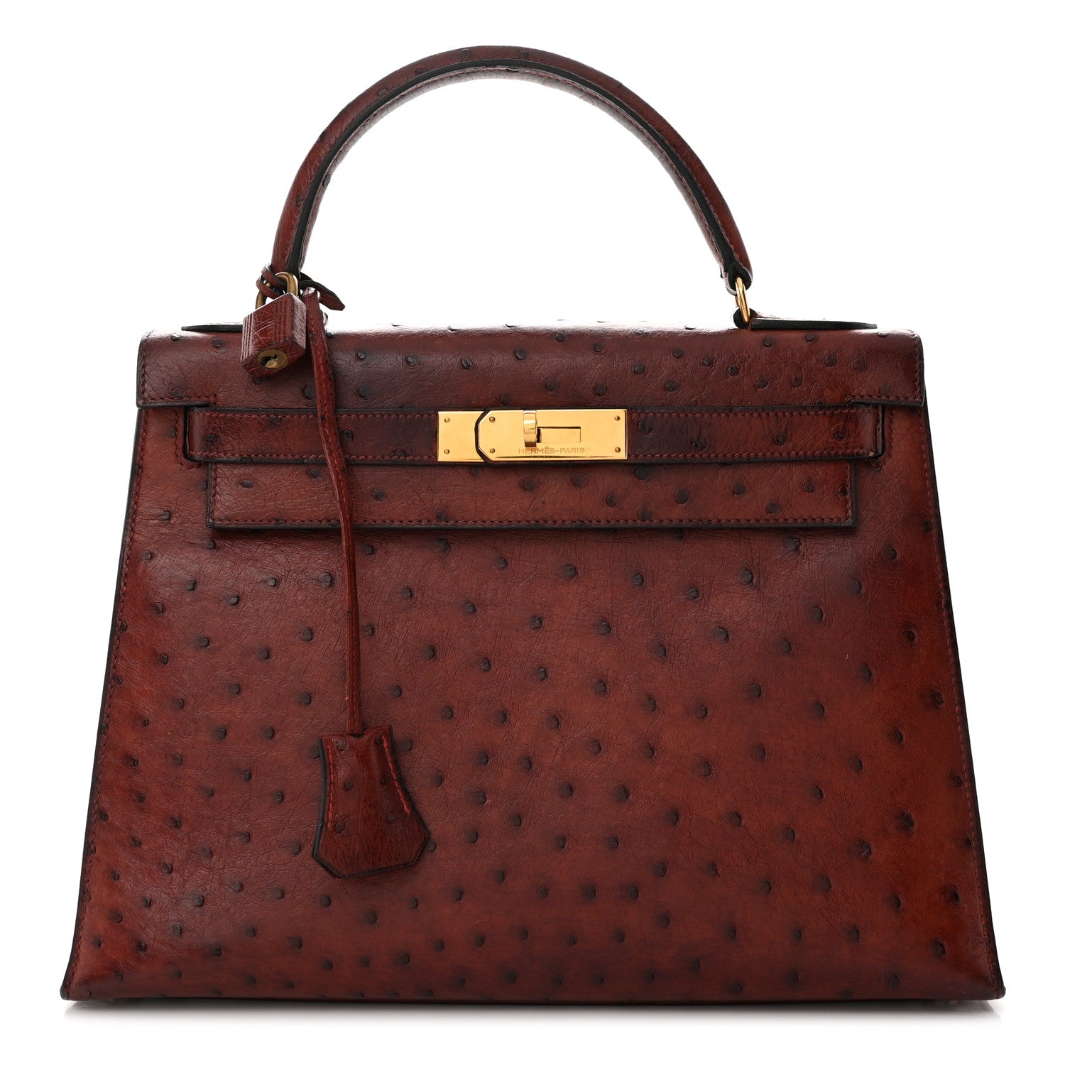Hermes Ostrich Kelly Sellier 28 Rouge H 1 of 16