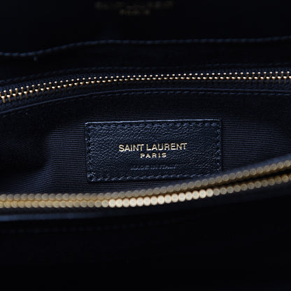 Saint Laurent Calfskin Y Quilted Monogram Medium Loulou Chain Satchel Black 7 of 10