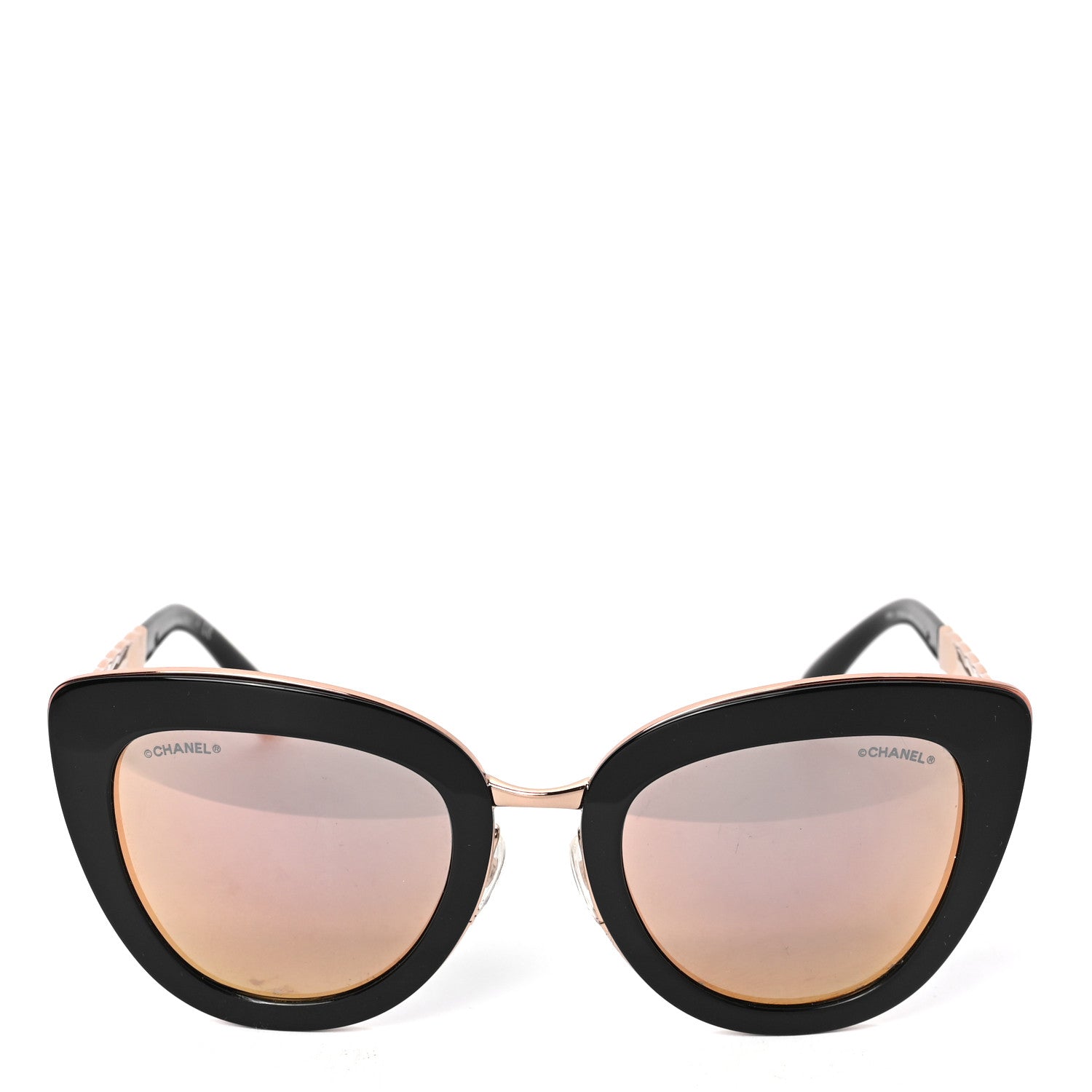 Chanel Cat Eye Quilted Sunglasses 5368 Black Pink 2 of 7
