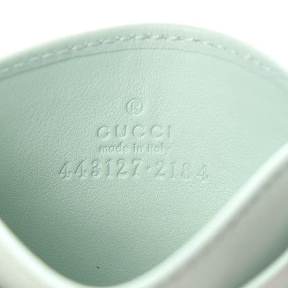 Gucci Calfskin Matelasse GG Marmont Card Holder Water Green 5 of 6