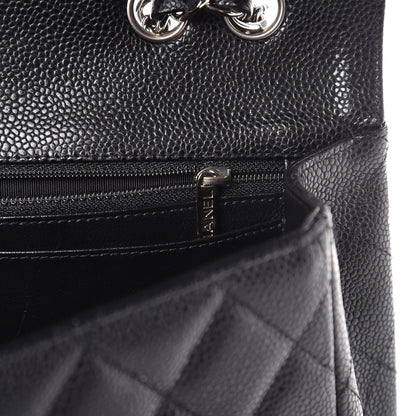 Chanel Caviar Quilted Jumbo Single Flap Black 9 of 11