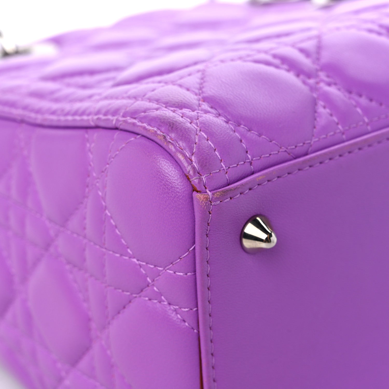 Christian Dior Lambskin Cannage Medium Lady Dior Purple 8 of 15