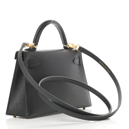 Hermes Epsom Mini Kelly Sellier 20 Black 3 of 11