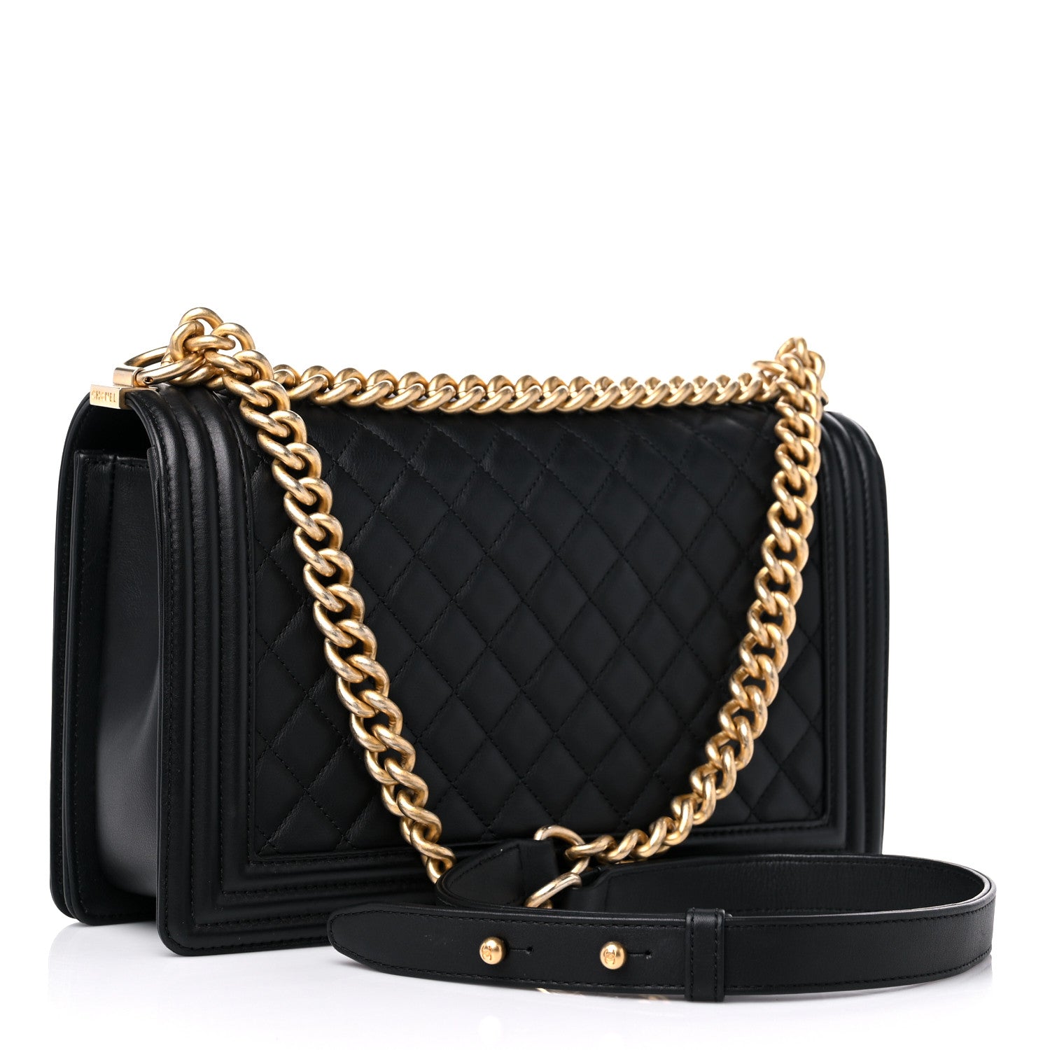 Chanel Calfskin Quilted New Medium Boy Flap Black 2 of 12