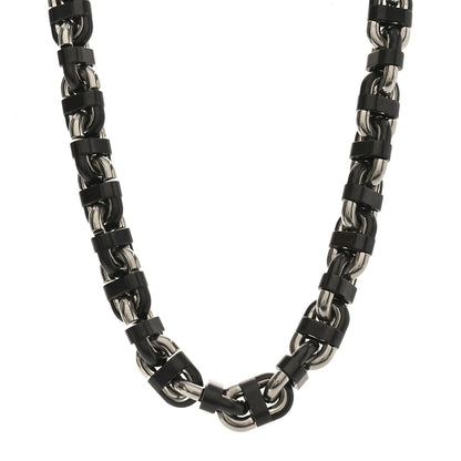 Hermes Palladium Ceramic Chaine Maillon Necklace Black 1 of 4
