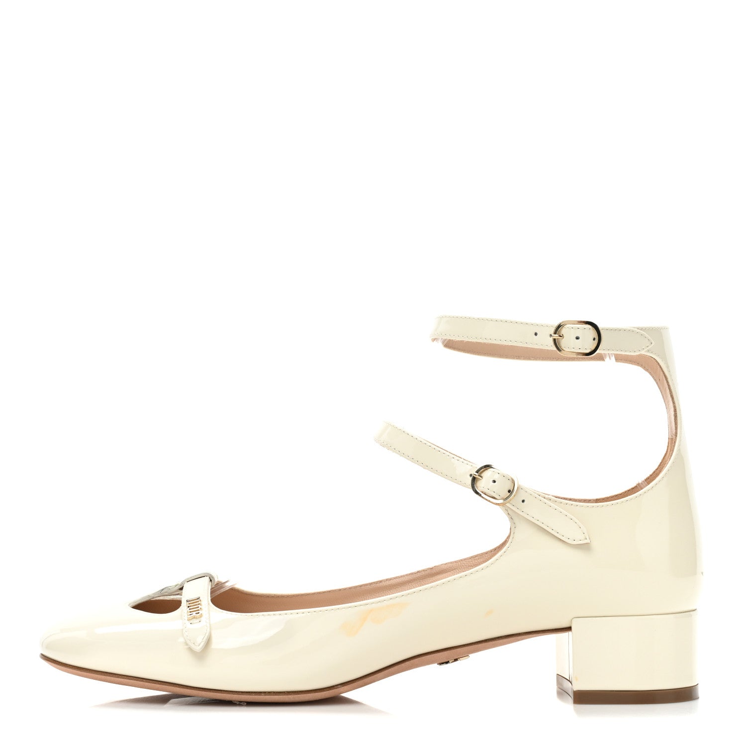 Christian Dior Patent Calfskin Aime Ballet Flats 40 White 1 of 11
