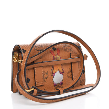 MCM Visetos Mini Rabbit Crossbody Bag Cognac 3 of 7