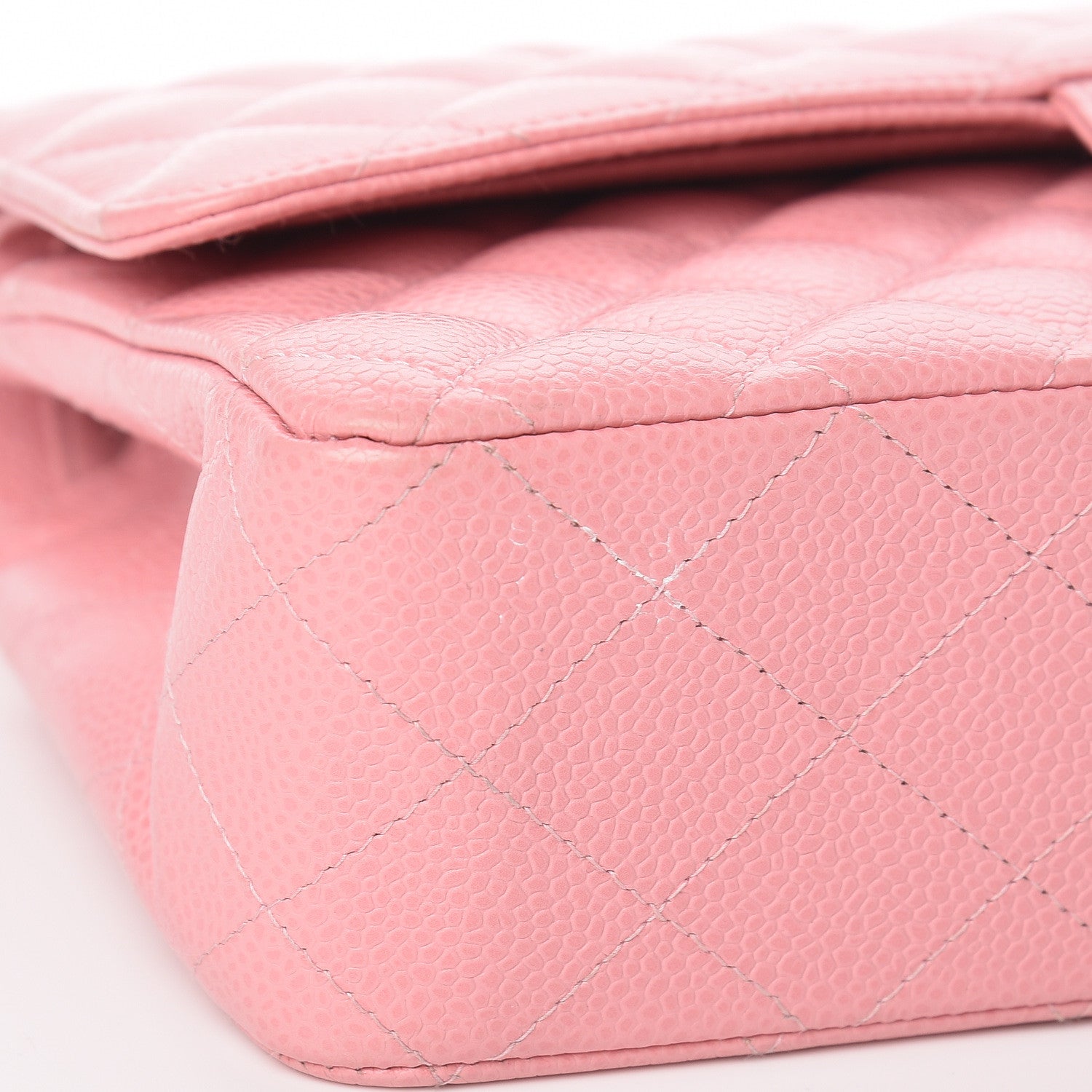 Chanel Caviar Quilted Medium Double Flap Pink 16 of 17