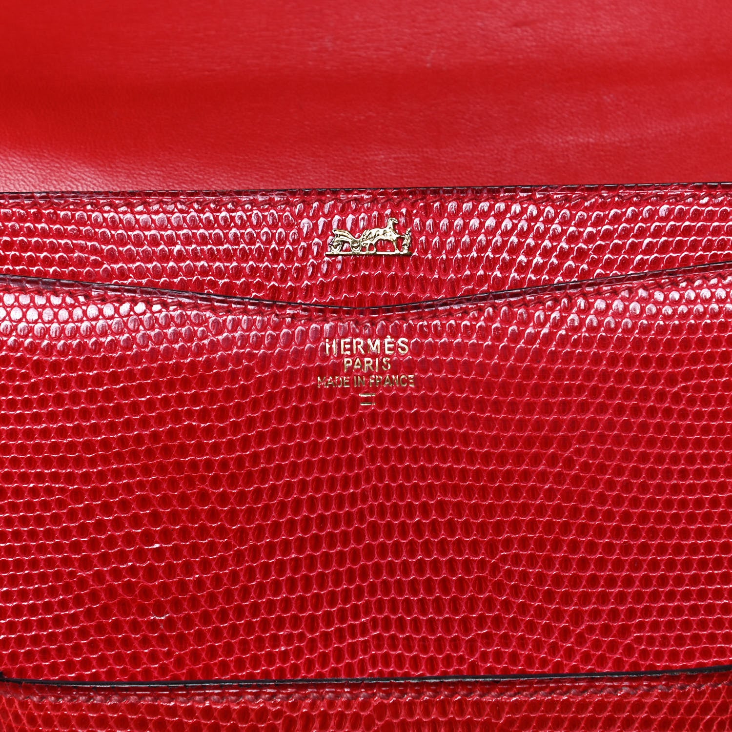 Hermes Lizard Faco Clutch Red 6 of 11