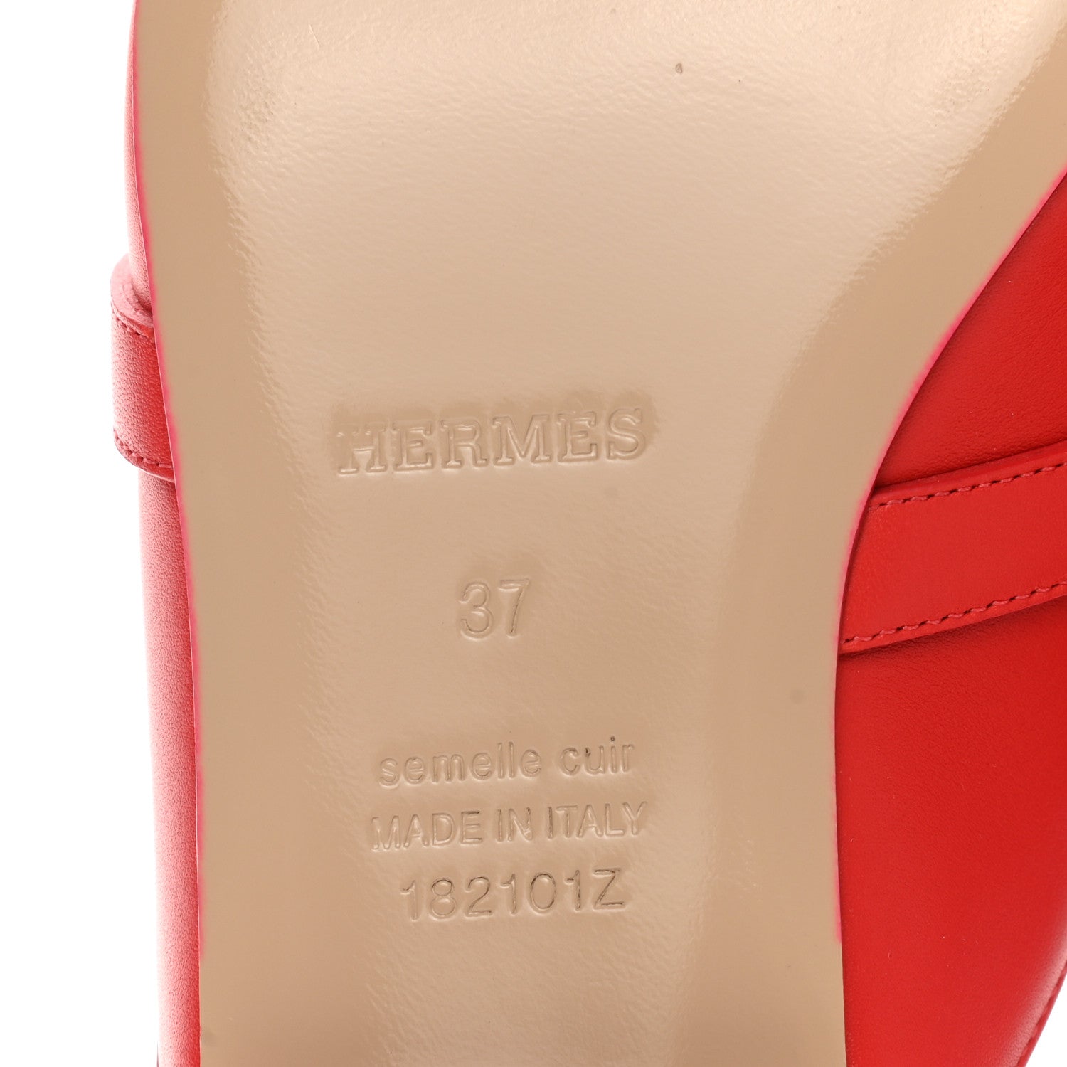 Hermes Goatskin Oz Mules 37 Rouge A Levre 6 of 9