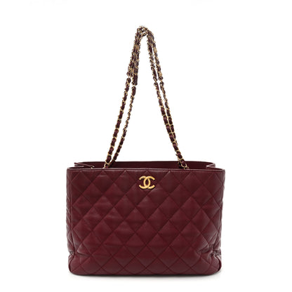 Chanel Caviar Quilted Shopping Tote Dark Burgundy 1 of 18