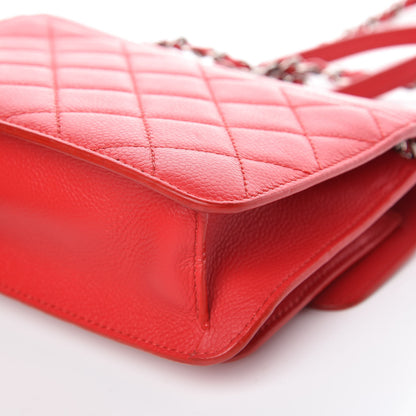 Chanel Grained Calfskin Quilted Small CC Box Flap Red 10 of 15
