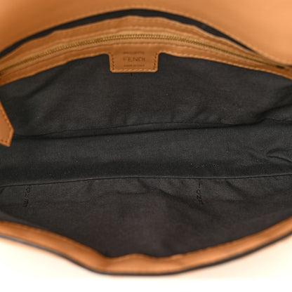 Fendi Nappa FF 1974 Embossed Baguette Miele Scuro 5 of 16