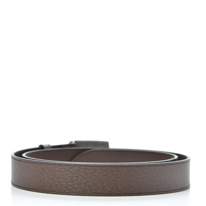 Gucci Pebbled Calfskin Logo Belt 95 38 Taupe 2 of 4
