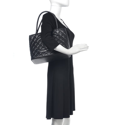 Chanel Caviar Quilted Medallion Tote Black 2 of 17