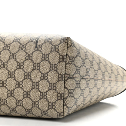 Gucci X BALENCIAGA BB Supreme Monogram Web Graffiti Medium Ophidia Shopping Tote Beige New Acero 9 of 9