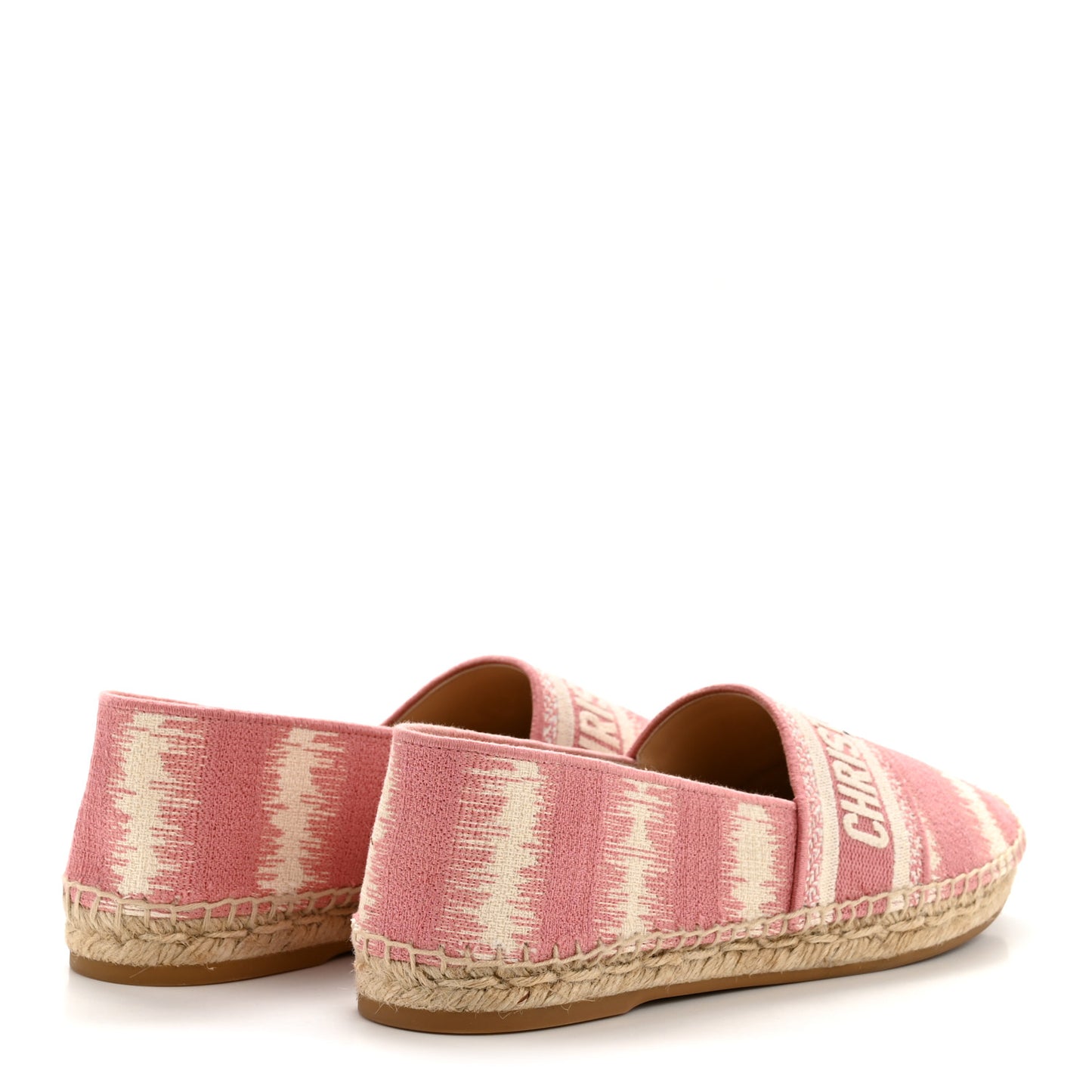 Cotton D-Stripes Embroidered Granville 15mm Espadrilles 40.5 Deep Nude